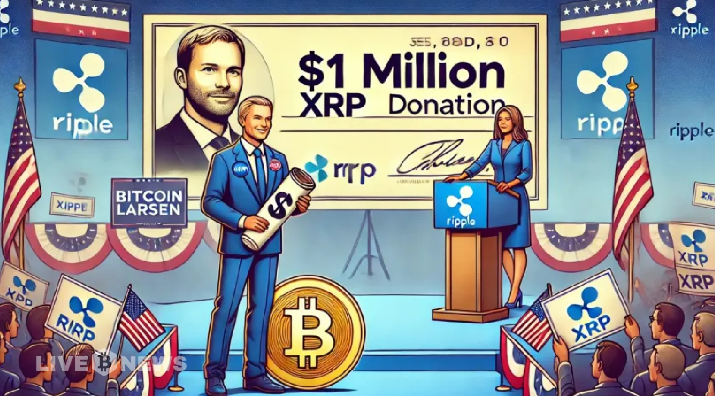 Kamala Harris’ Campaign Receives $1 Million in Donation From Ripple Co-Founder