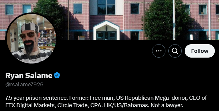 Convicted FTX Exec Ryan Salame Is Now Jailed, Goes Viral on Social Media