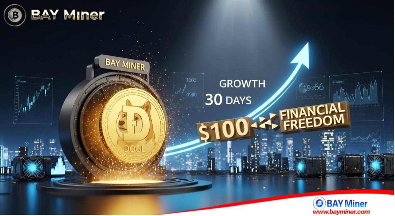 BAY Miner helps Dogecoin holders achieve profit growth in 30 days and open up financial freedom with only $100