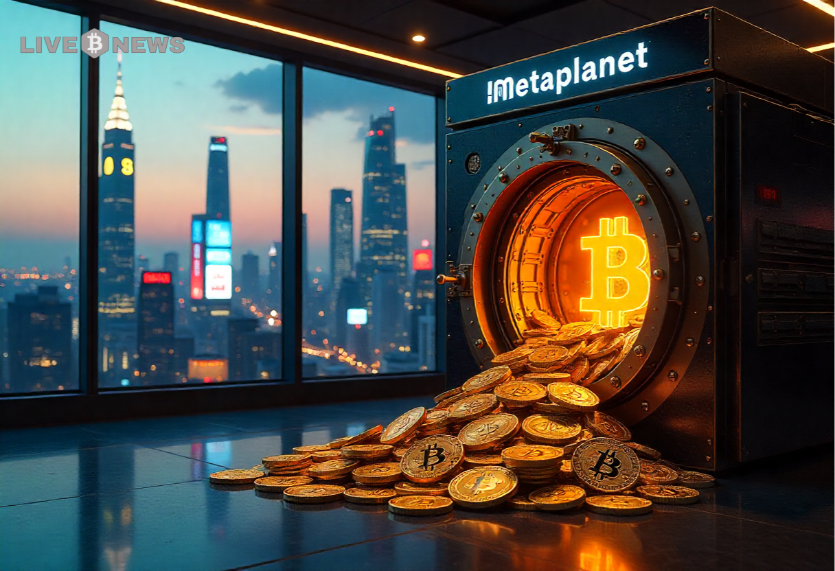 Metaplanet boosts Bitcoin holdings with $11.78M buy, surpasses Tesla and Coinbase, targets 210,000 BTC by 2027.