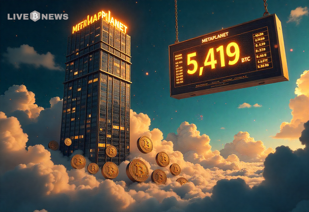 Metaplanet Becomes Fifth Largest Corporate Bitcoin Holder After Acquiring 5,419 BTC