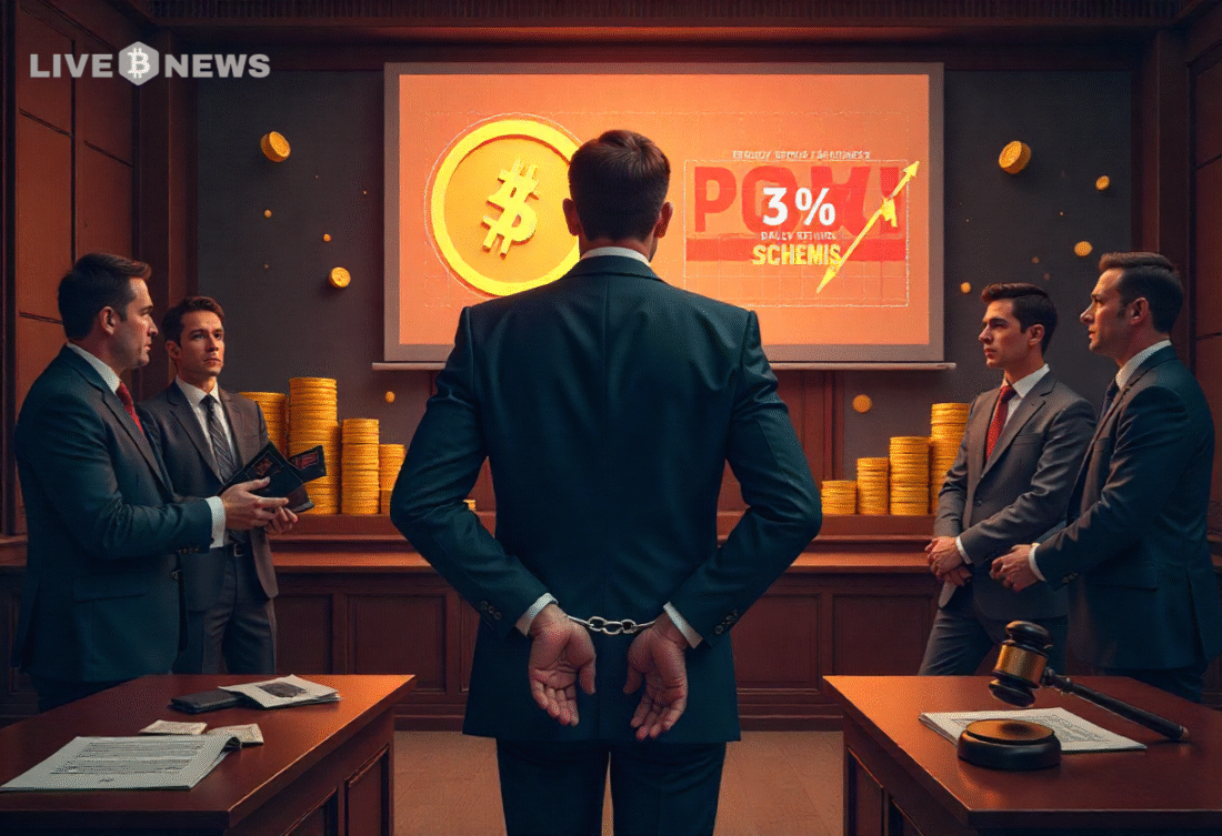 Bitcoin Ponzi CEO Pleads Guilty, Promised 3% Daily Returns