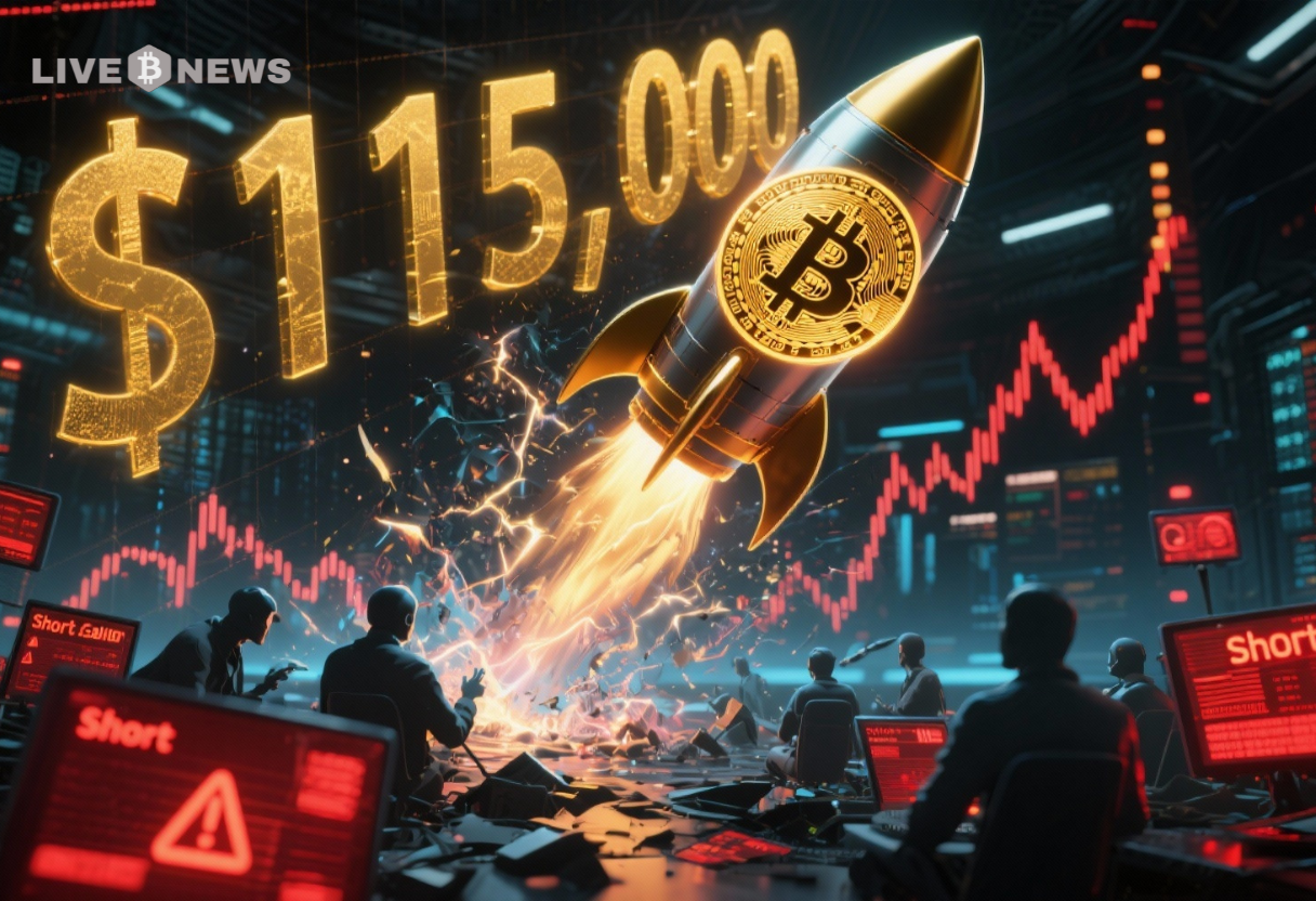 BTC News Today: Bitcoin Breaks $115,000 Mark as Short Positions Face Major Losses