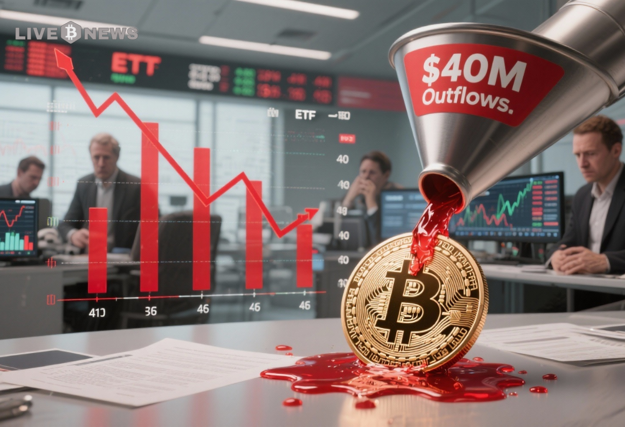 BTC News Today: Spot Bitcoin ETFs See Four Days of Losses With $40M in Outflows