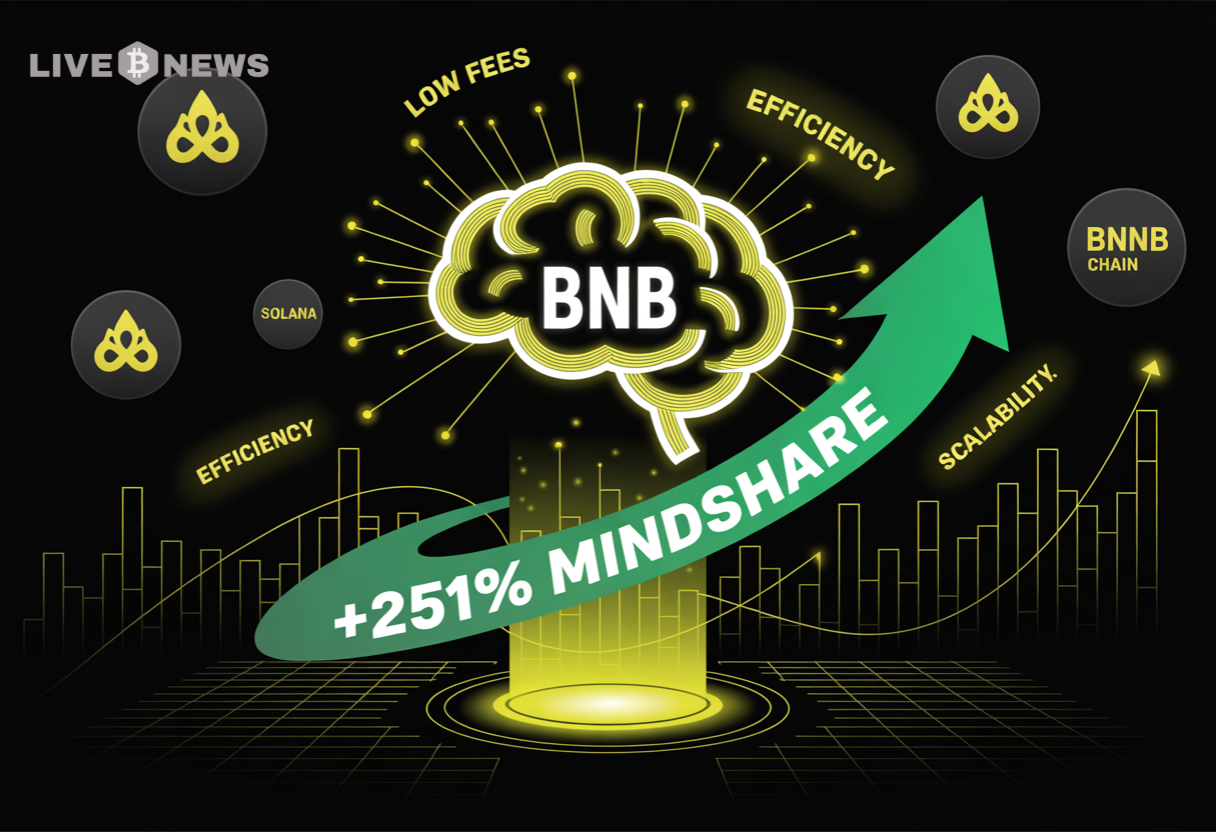 Crypto News: BNB Mindshare Spikes 251 Percent Amid Focus on Low-Cost Chains