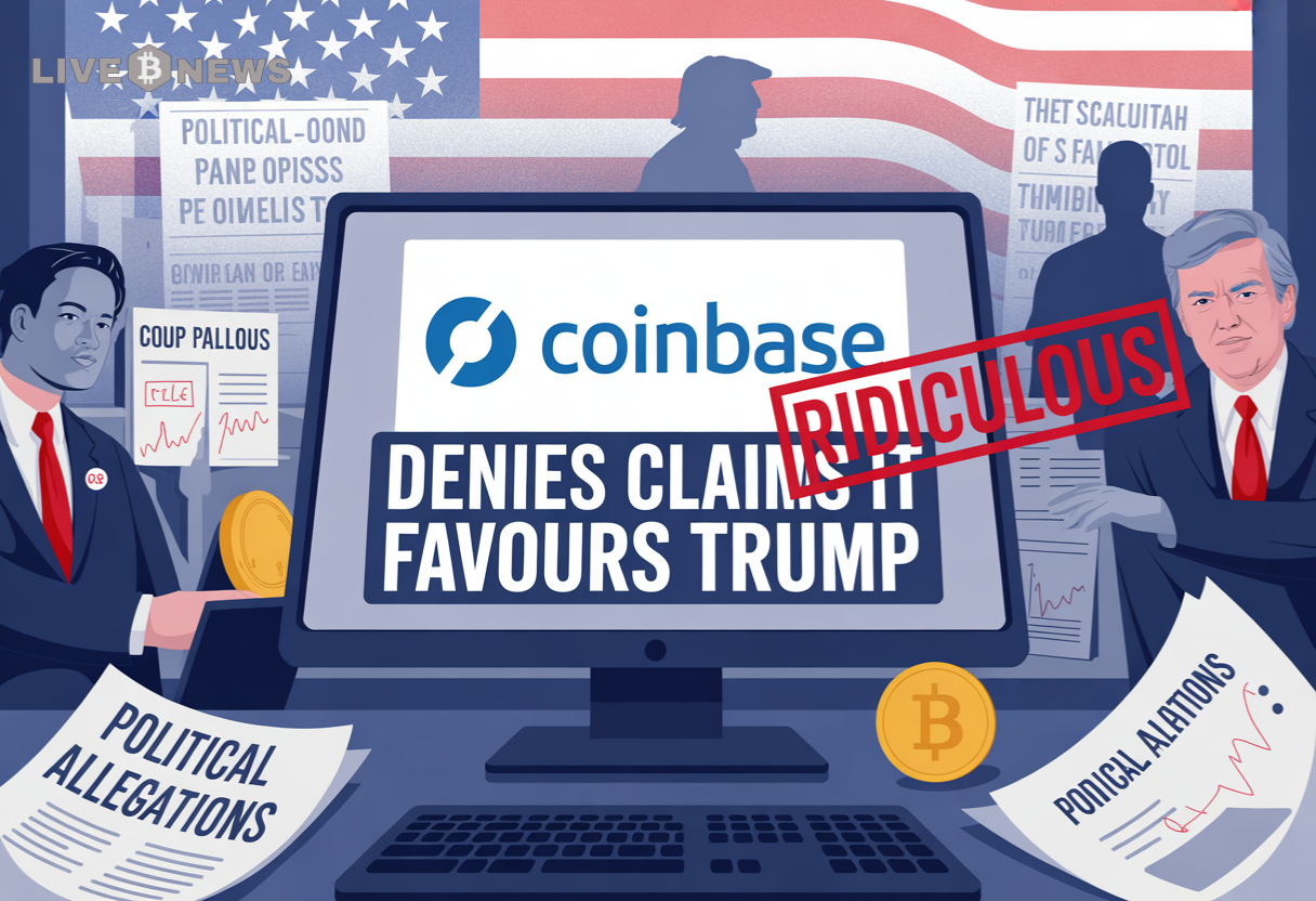 Crypto News Today: Coinbase Denies Claims It Favors Trump, Calls Them Ridiculous
