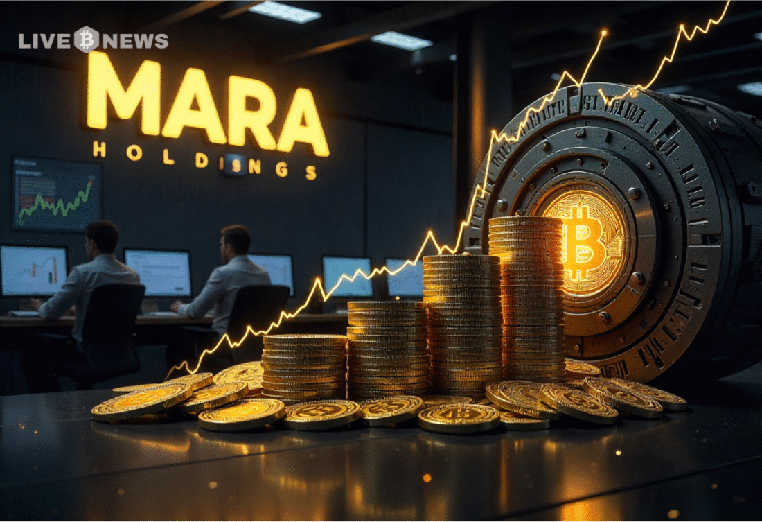 MARA Holdings buys 400 BTC worth $46M via FalconX, boosting its total Bitcoin treasury to 52,850 BTC amid market volatility.