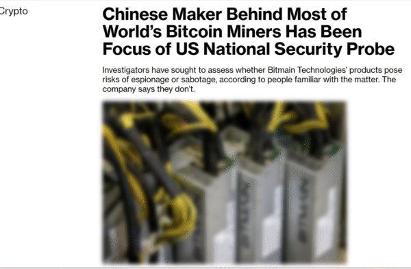 Crypto News: U.S. Launches National Security Probe into Bitmain