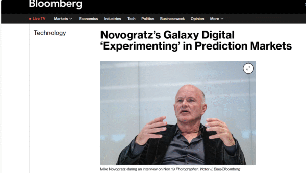 Prediction Markets News: Galaxy Digital Eyes Liquidity Role in Prediction Markets
