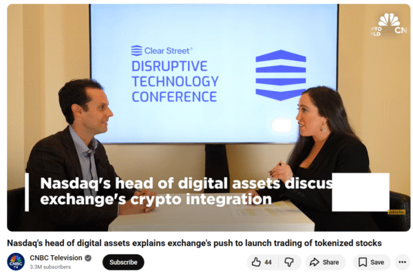 Nasdaq Pushes for Swift SEC Approval of Stock Tokenization