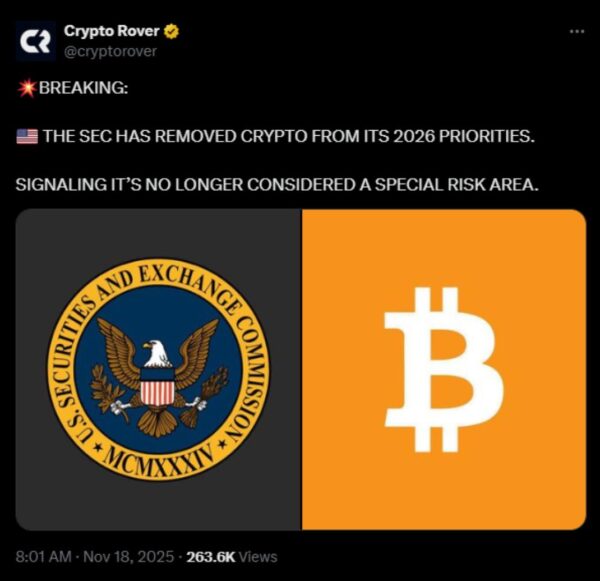 SEC removes crypto from priority list