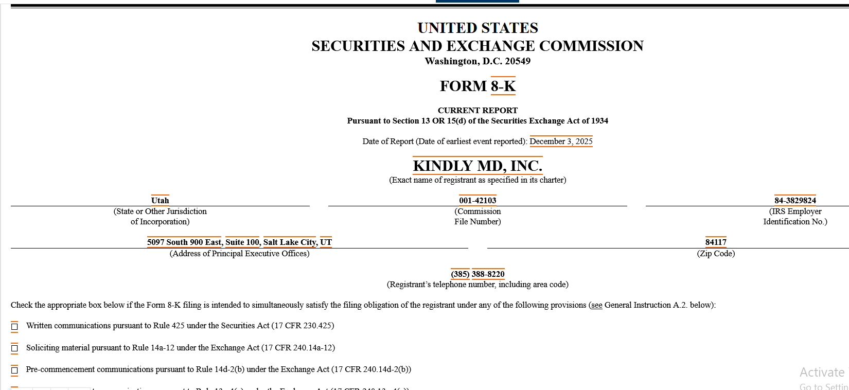 Kraken Grants One-Year 0M USDT Loan to KindlyMD Subsidiary