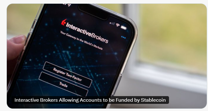 Interactive Brokers Enables Stablecoin Funding for Select U.S. Retail Clients