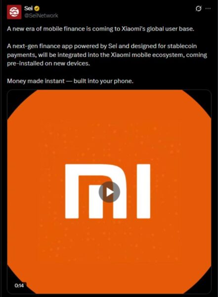 Xiaomi and Sei announce new partnership 