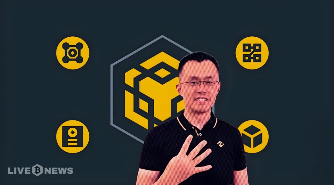 Changpeng Zhao speaking on AI risks, crypto adoption, and government asset tokenization at a global forum.