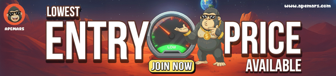 APEMARS’s Best Crypto Presale is on Fire! Next 100x Crypto Stage 2 Is Live, Secure 3000X Gains