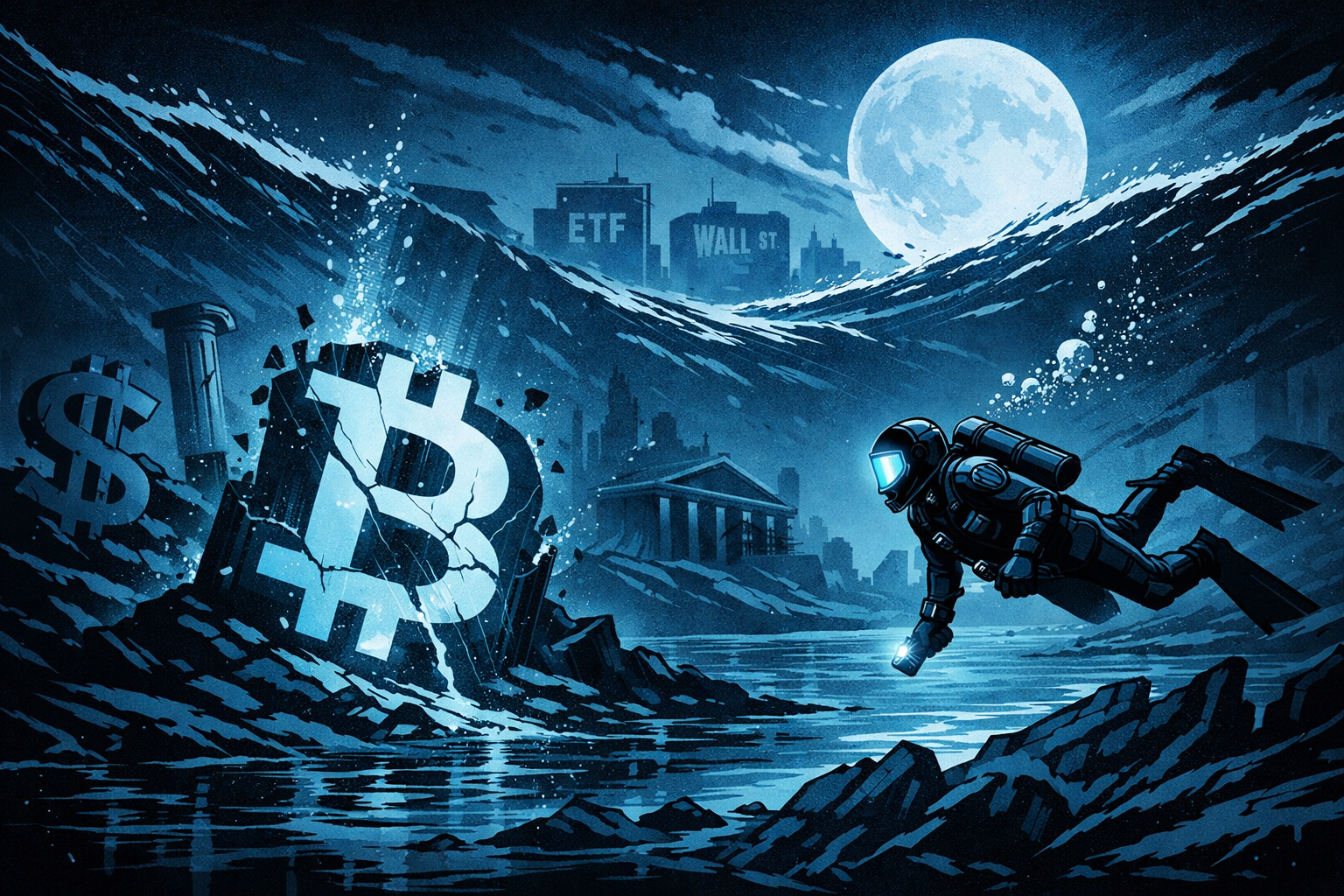Bitcoin Selloff Deepens as Institutional Flows Turn Negative