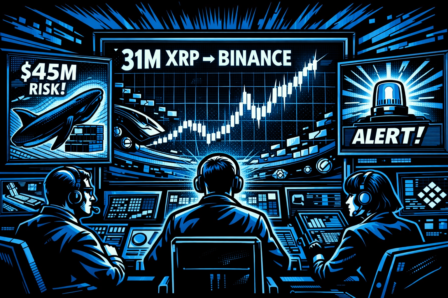 Whale Transfers Spark $45M Sell-Side Risk as XRP Sees 31M Inflow to Binance