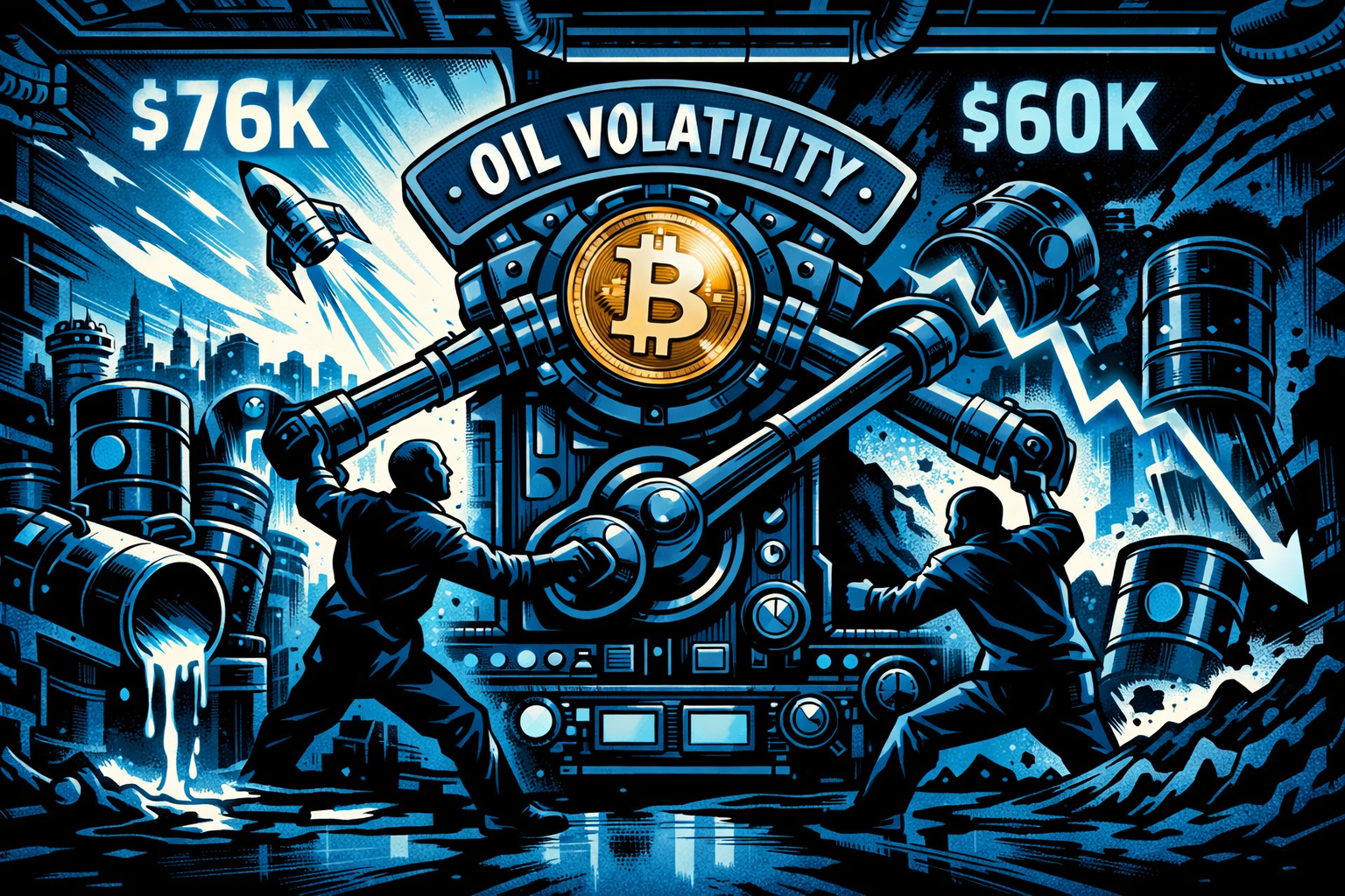 Wintermute: Bitcoin Could Rally to $76K or Drop to Mid-$60Ks on Oil Volatility