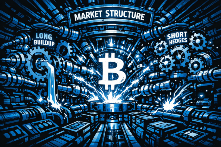 Bitcoin whale positioning reflects rising long exposure alongside short-term hedging during a market reset phase
