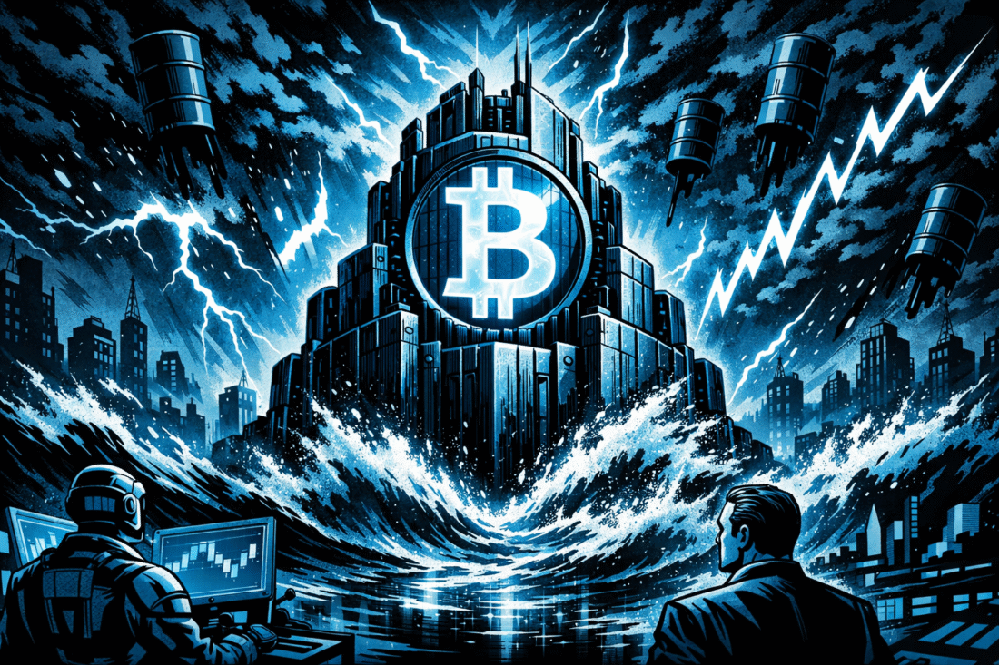 Bitcoin remains stable as rising oil prices and market volatility push investors toward defensive positioning.