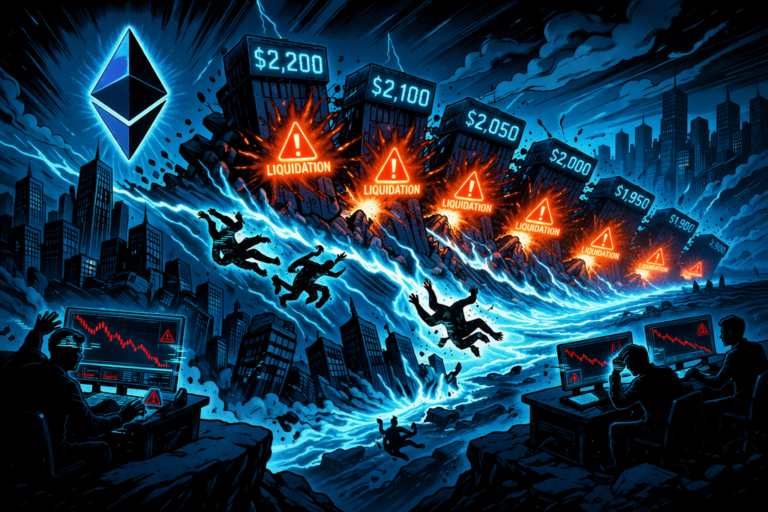 Ethereum market shows competing liquidation zones as leverage builds on both long and short sides