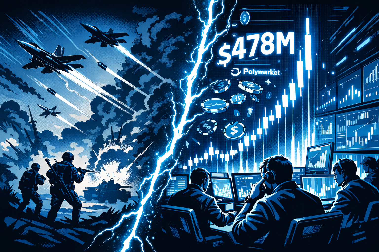 Geopolitical Tensions Drive $478M Trading Surge on Polymarket