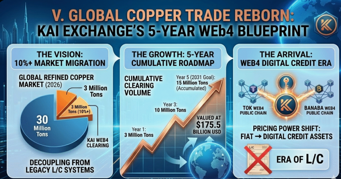 World First: 0.9 BTC Settles 380 Tons of Copper as KAI Exchange and Web4 Technology Challenge the