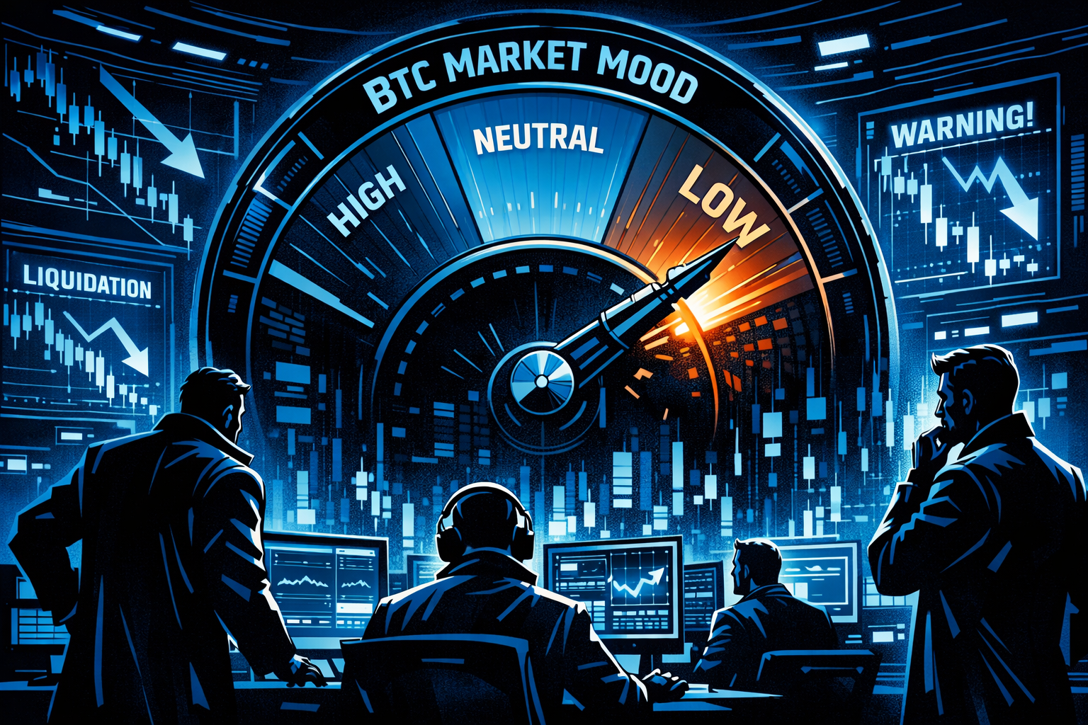 Bitcoin Sentiment Hits 5-Week Low as Bearish Positioning Builds Across Markets