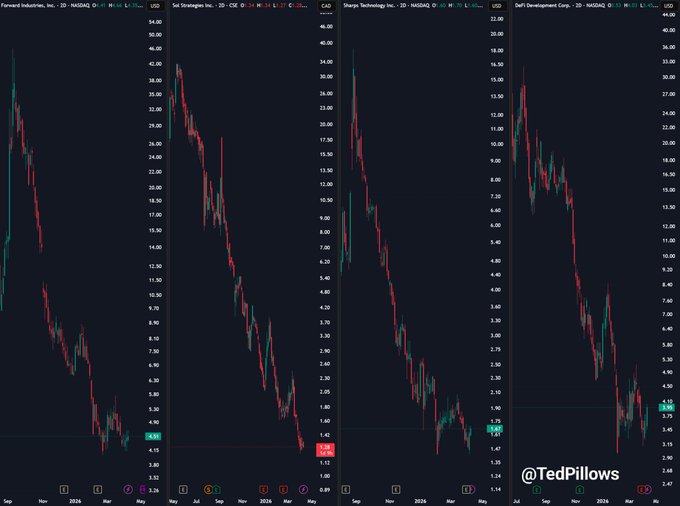 Solana treasury stocks mirror memecoin crash risk