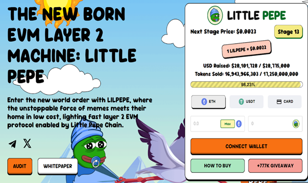 Little Pepe (LILPEPE) Surpasses $28M Presale: Can It Maintain Its Position as a Top EVM Layer 2 Meme Coin?