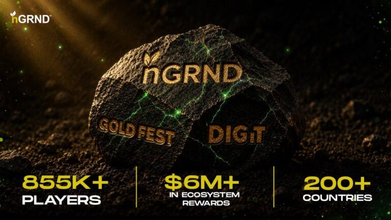 nGRND Gold Protocol Sees Rapid Growth With 855K Players and $6M Rewards Ahead of Token Launch
