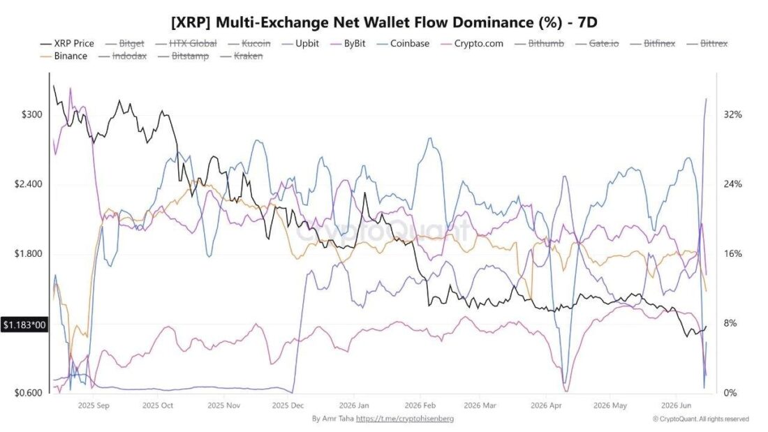 One Exchange Now Controls XRP Flow While the Bear Market Rages