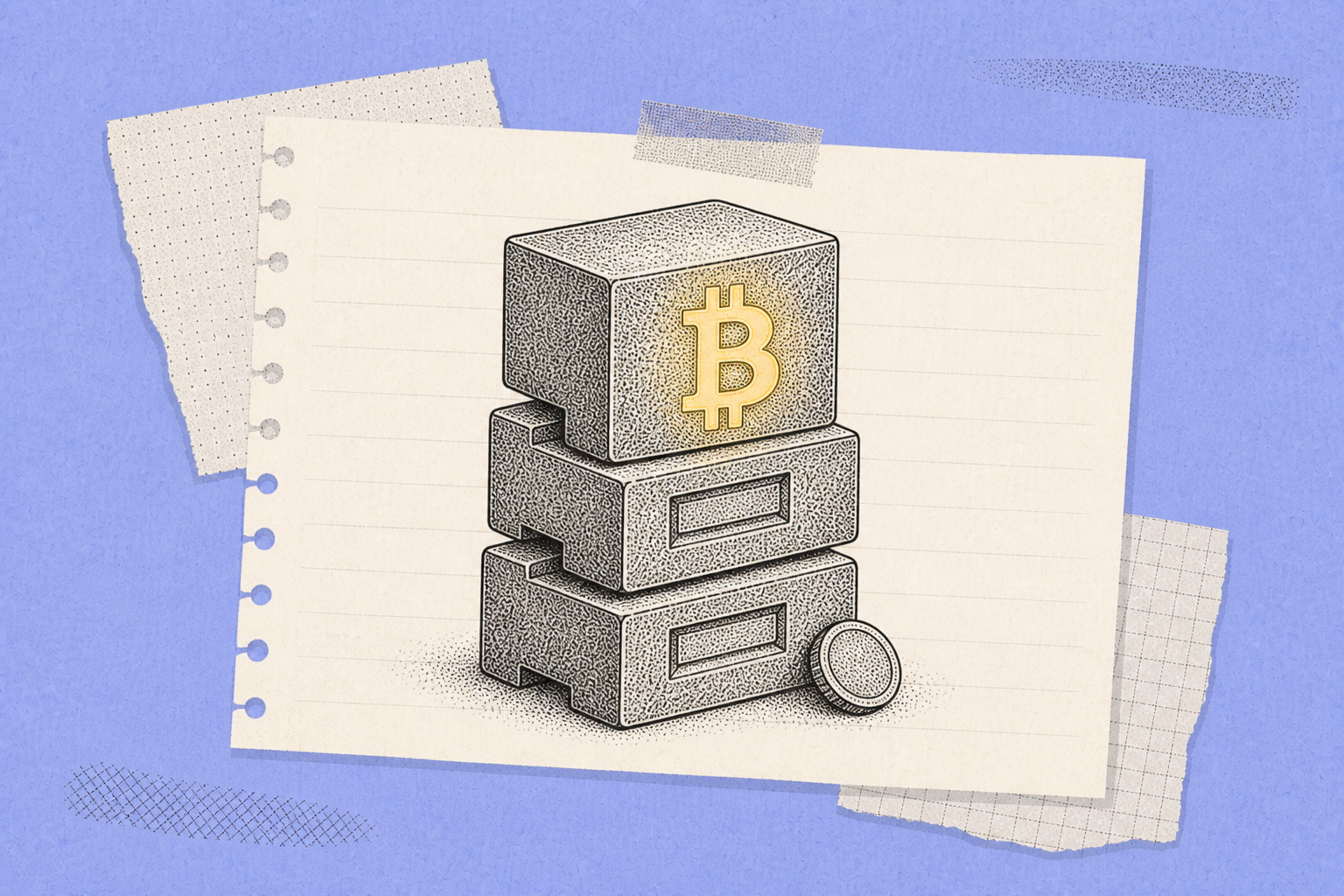 Simple diagram explaining how Bitcoin transactions move on-chain