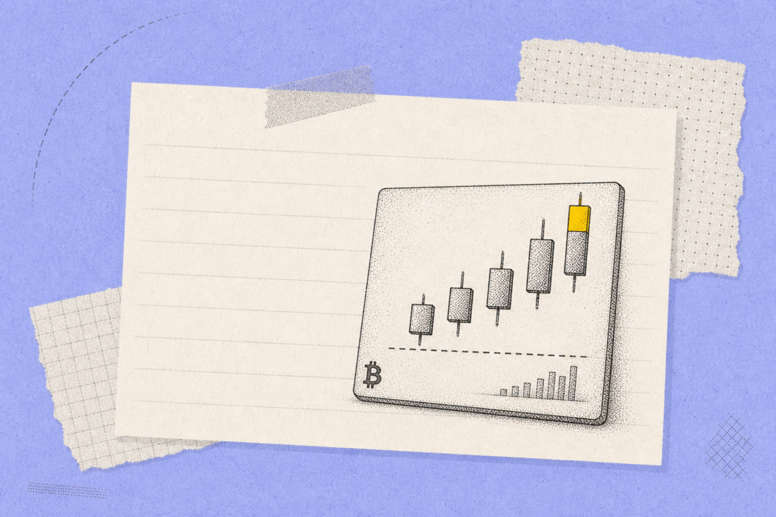 Bitcoin price chart with support levels volume and flow markers