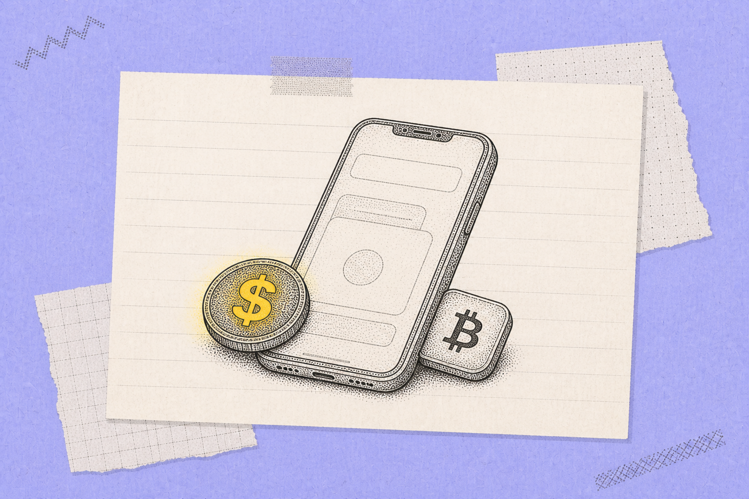 Person buying Bitcoin on an exchange app with fee notes