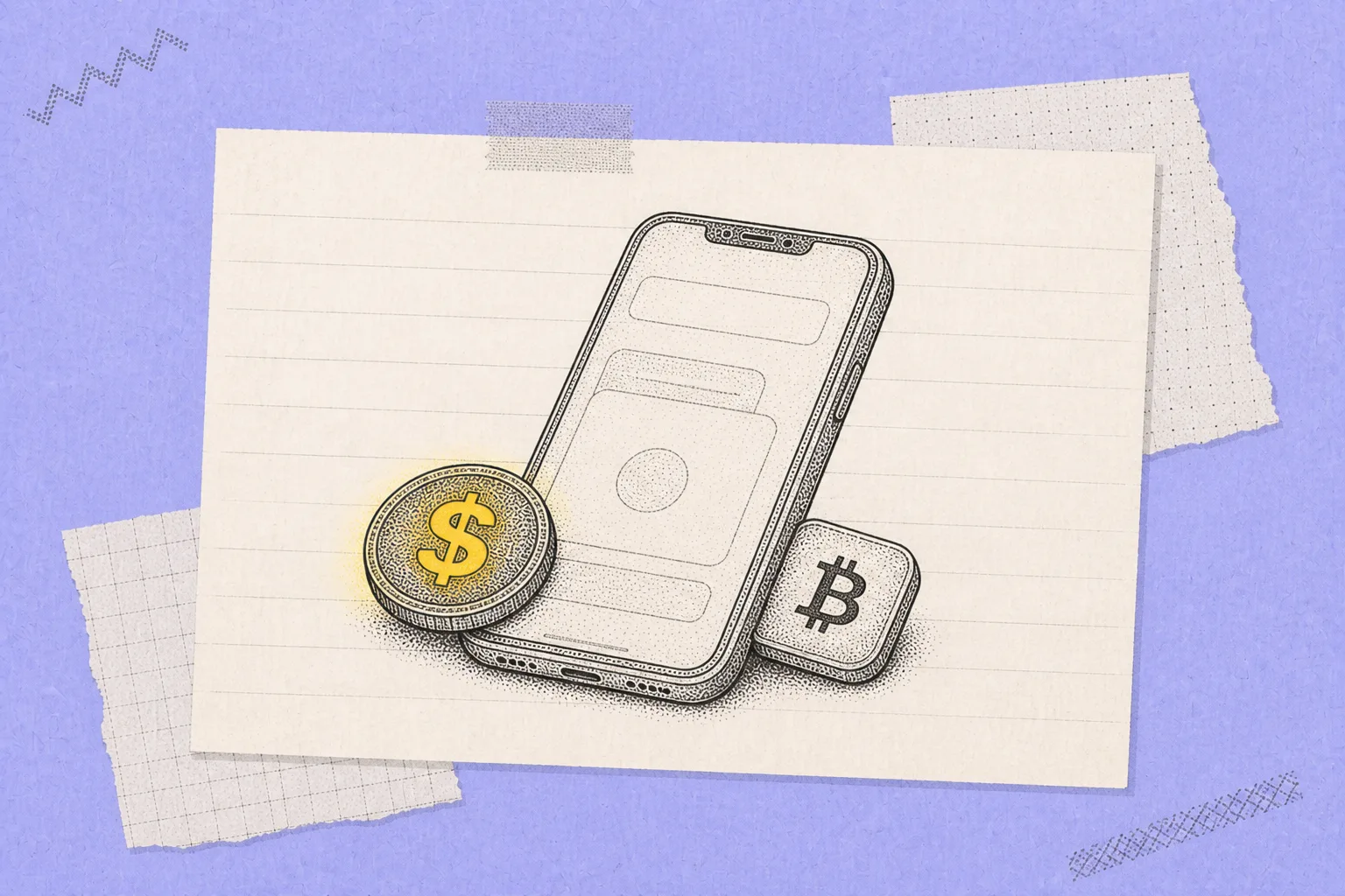 Person buying Bitcoin on an exchange app with fee notes