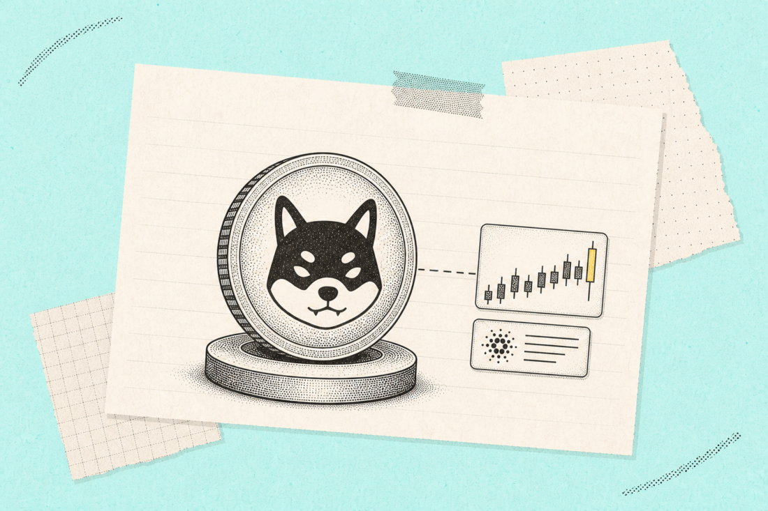 Shiba Inu SHIB logo beside burn-rate meter and price chart
