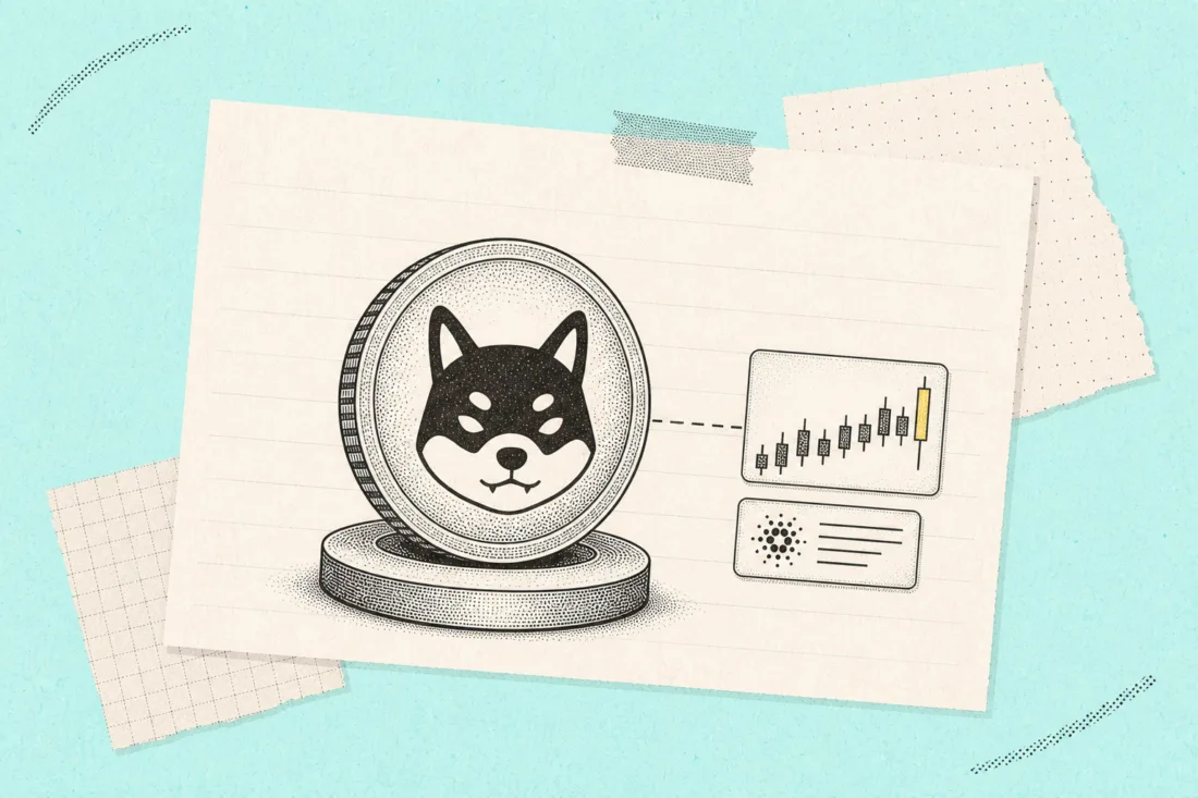 Shiba Inu SHIB logo beside burn-rate meter and price chart