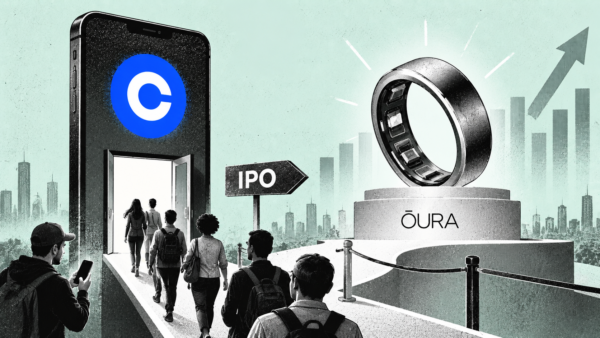 Coinbase IPO access featuring Oura.