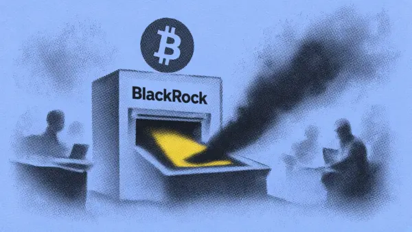 BlackRock IBIT flow bars rising while rival Bitcoin ETF funds fall