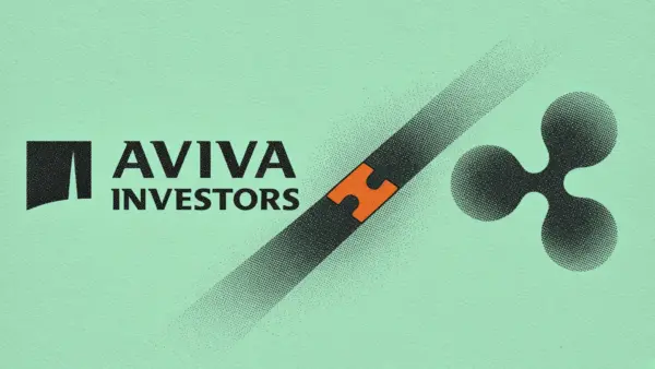 Aviva and Ripple marks beside a sterling money market token on XRPL
