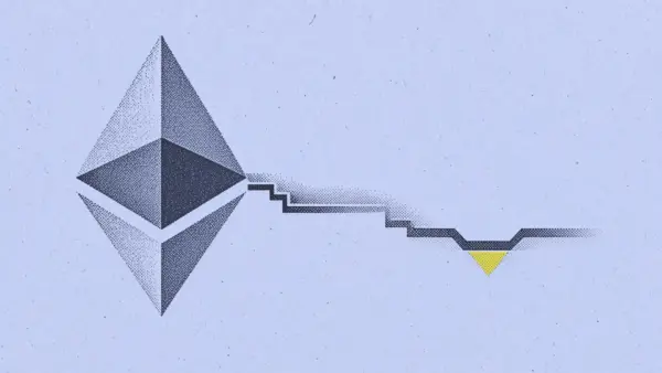 Ether funding rate chart dipping under the zero point zero zero five line
